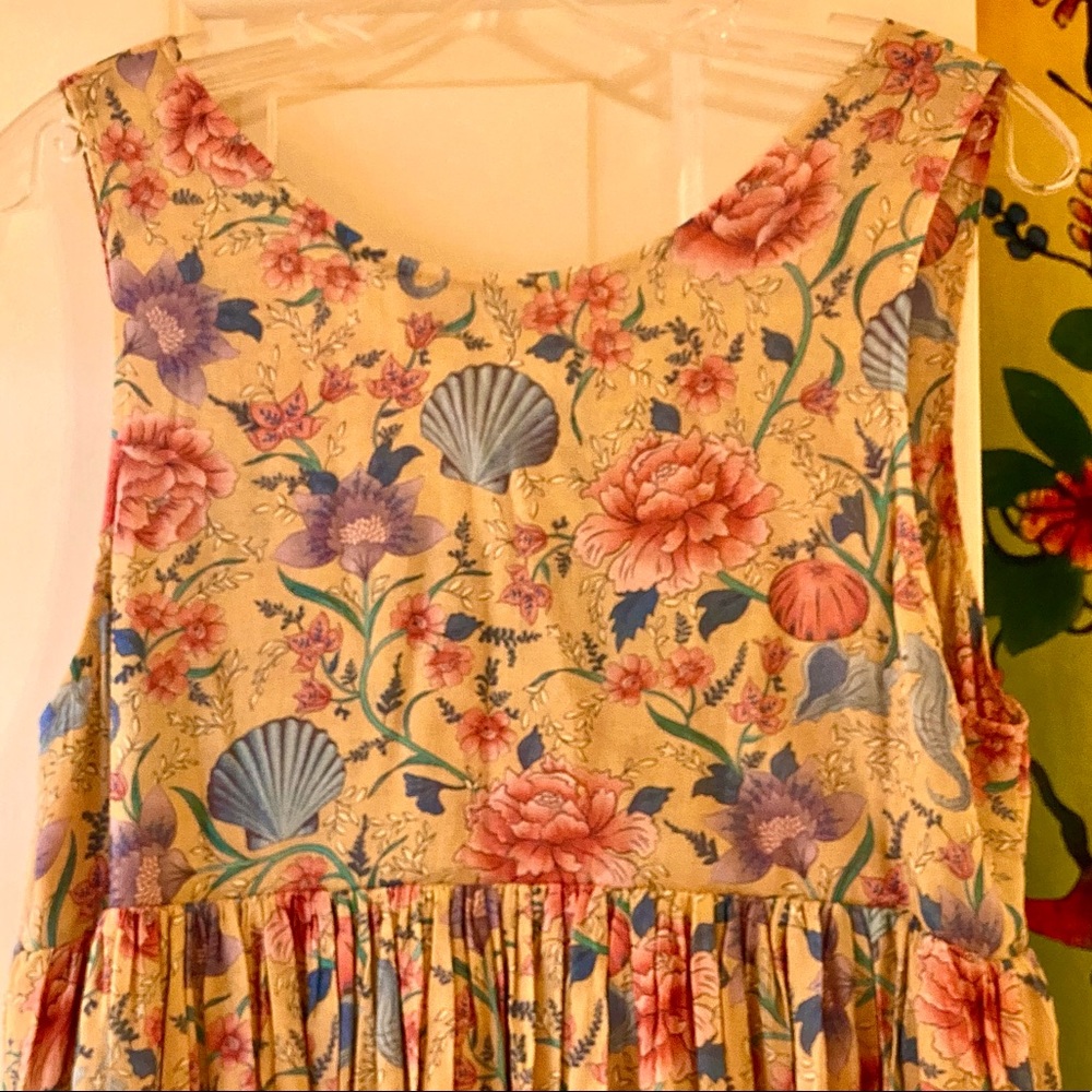 πΊπHPππΊ NWOT Spell & The Gypsy Seashell Babydoll Midi Dress - Picture 16 of 16